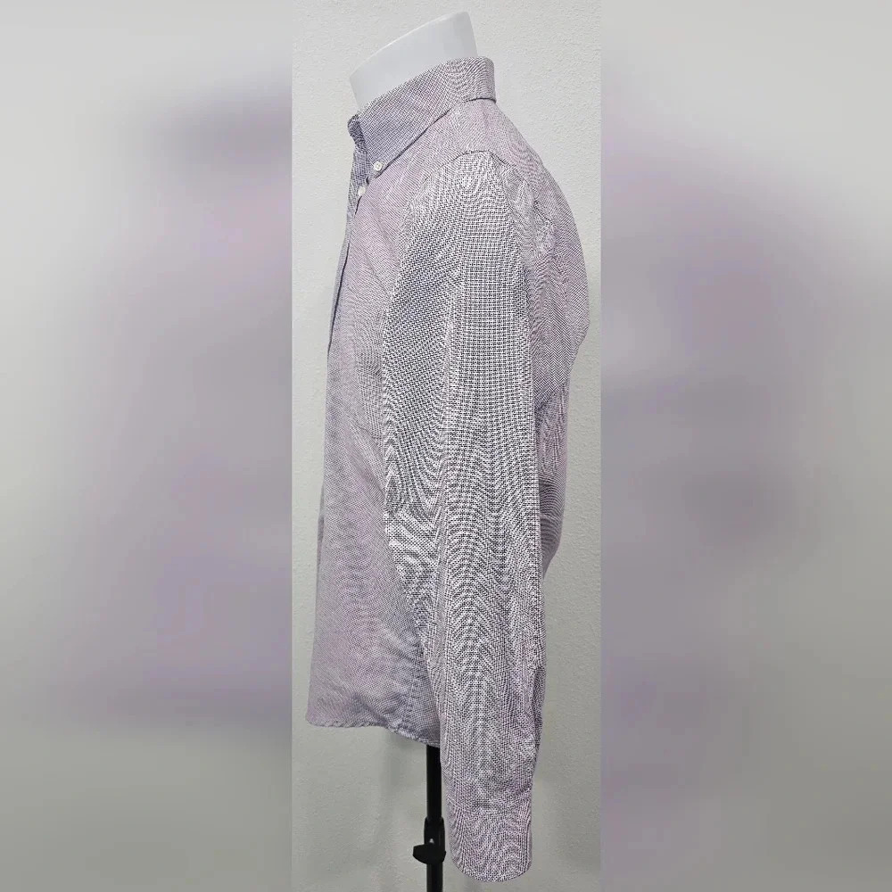 Cambridge Classic Men's Long Sleeve Oxford Button Up Shirt Purple 14.5 32/33 - Picture 5 of 14